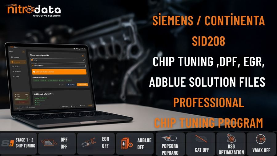 SID208 Chip Tuning, DPF-EGR-AdBlue Çözüm Dosyaları | Nitro Data ile Otomatik ECU Yazılım Çözümleri