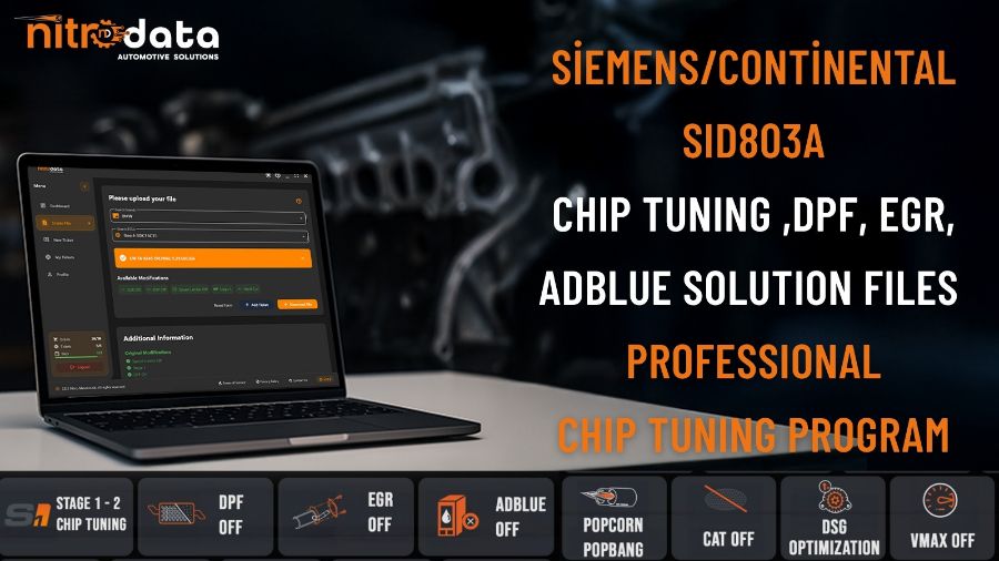 SID803A Chip Tuning, Fichiers de Solutions DPF-EGR-AdBlue | Solutions Logicielles ECU Automatiques avec Nitro Data