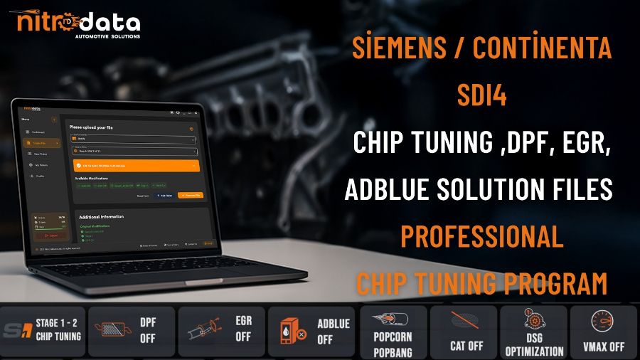 SDI4 Chip Tuning, Fichiers de Solutions DPF-EGR-AdBlue | Solutions Logicielles ECU Automatiques avec Nitro Data