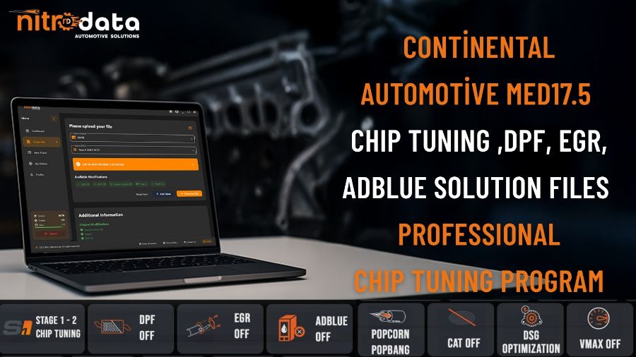 MED17.5 Chip Tuning, Fichiers Solutions DPF-EGR-AdBlue | Solutions Logicielles ECU Automatiques avec Nitro Data