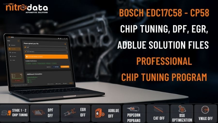 برمجة شريحة EDC17C58 - CP58، ملفات حلول DPF-EGR-AdBlue | حلول برمجيات ECU التلقائية مع Nitro Data